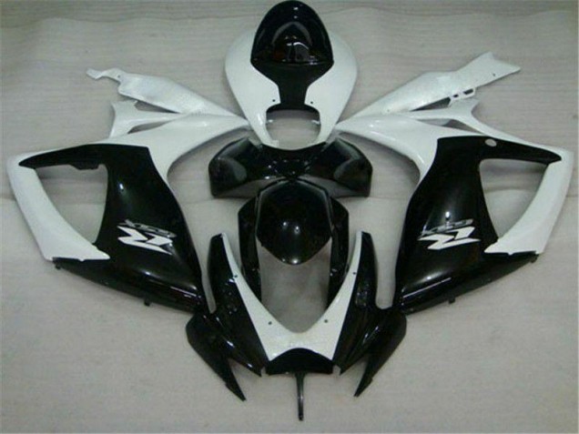Noir Blanc Carénage Moto Suzuki GSXR 600 / 750 K6 2006-2007 Noir Blanc Carénage Moto Suzuki GSXR 600 / 750 K6 2006-2007