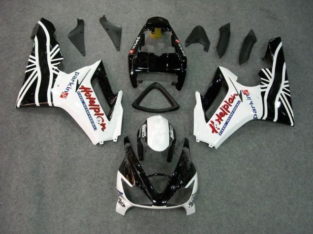 Noir Blanc Carénage Moto Triumph Daytona 675 Triple 2006-2008 Noir Blanc Carénage Moto Triumph Daytona 675 Triple 2006-2008