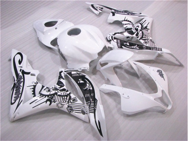 Noir Blanc Carénages Moto Honda CBR 600 RR 2007-2008 Noir Blanc Carénages Moto Honda CBR 600 RR 2007-2008