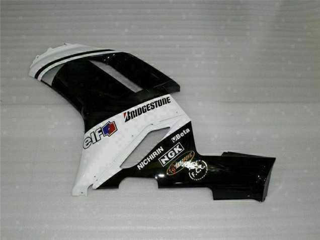 Noir Blanc Carénages Moto Kawasaki ZX6R 2007-2008 Noir Blanc Carénages Moto Kawasaki ZX6R 2007-2008