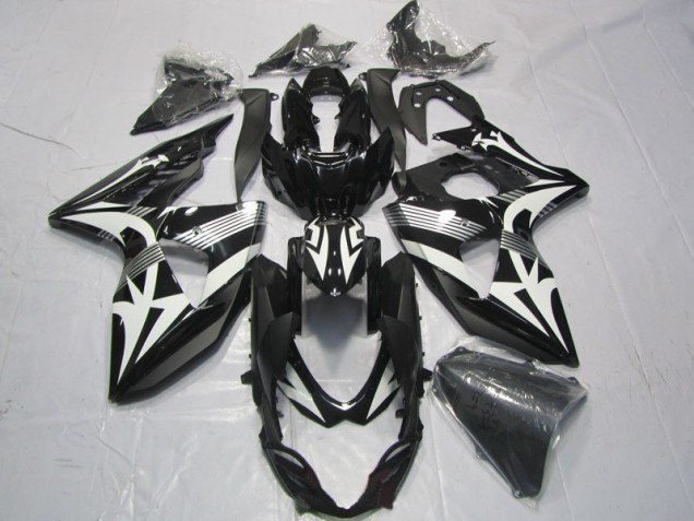 Noir Blanc Carénages Moto Suzuki GSXR 1000 K9 2009-2016 Noir Blanc Carénages Moto Suzuki GSXR 1000 K9 2009-2016