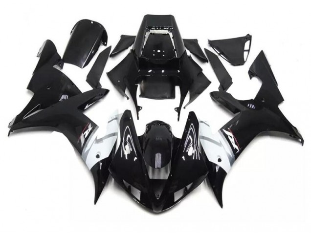 Noir Blanc Carénages Moto Yamaha R1 2002-2003 Noir Blanc Carénages Moto Yamaha R1 2002-2003
