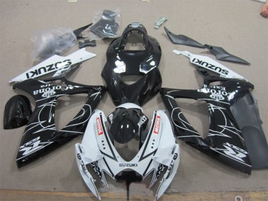 Noir Blanc Corona Extra Motul Carénage Moto Suzuki GSXR 600 K6 2006-2007
