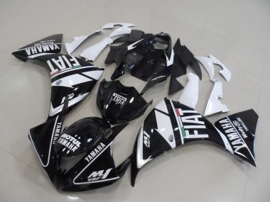Noir Blanc Fiat Carénages Moto Yamaha R1 2012-2014