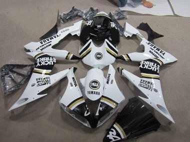 Noir Blanc Lucky Strike Carénage Moto Yamaha R1 2004-2006