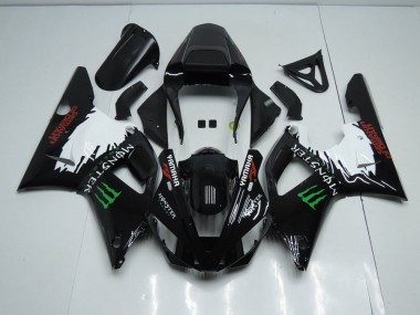 Noir Blanc Monster Carénage Moto Yamaha R1 2000-2001