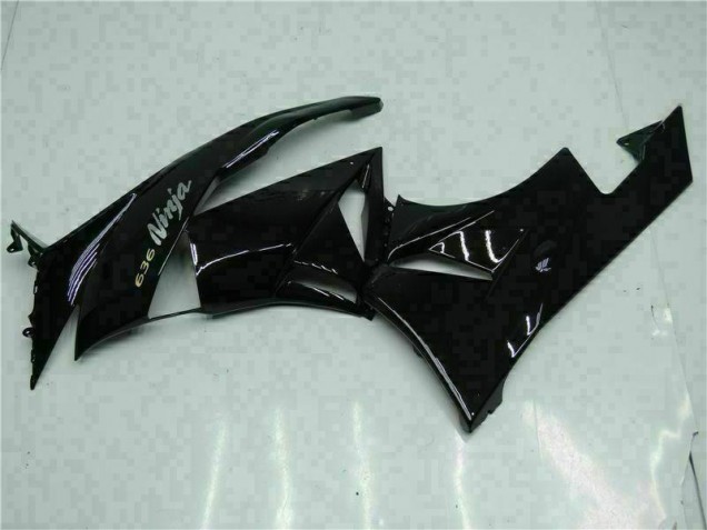 Noir Blanc Ninja 636 Carénage Moto Kawasaki ZX6R 2009-2012 Noir Blanc Ninja 636 Carénage Moto Kawasaki ZX6R 2009-2012