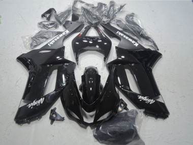 Noir Blanc Ninja Carénage Moto Kawasaki ZX6R 2007-2008