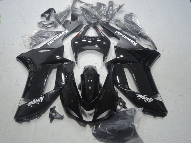 Noir Blanc Ninja Carénage Moto Kawasaki ZX6R 2007-2008 Noir Blanc Ninja Carénage Moto Kawasaki ZX6R 2007-2008