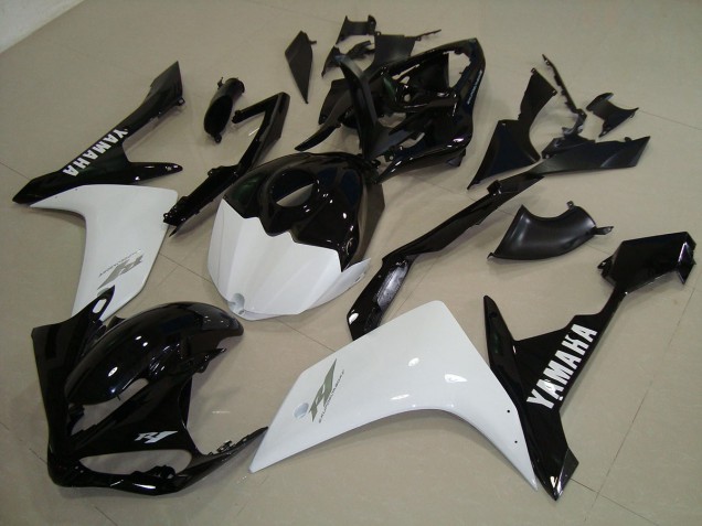 Noir Blanc Or Carénage Moto Yamaha R1 2007-2008 Noir Blanc Or Carénage Moto Yamaha R1 2007-2008