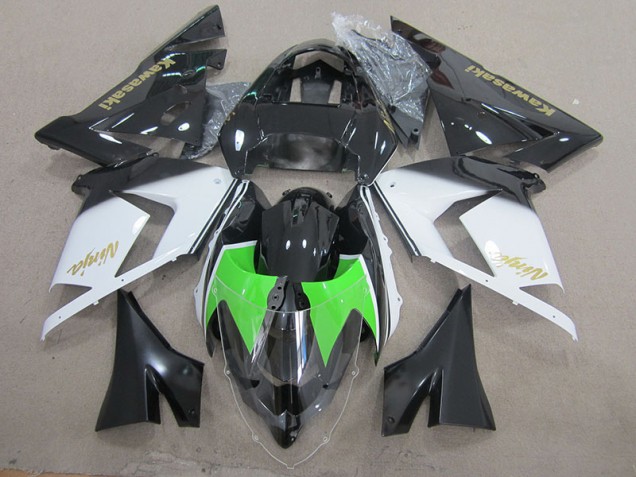 Noir Blanc Or Ninja Carénage Moto Kawasaki ZX10R 2003-2005 Noir Blanc Or Ninja Carénage Moto Kawasaki ZX10R 2003-2005