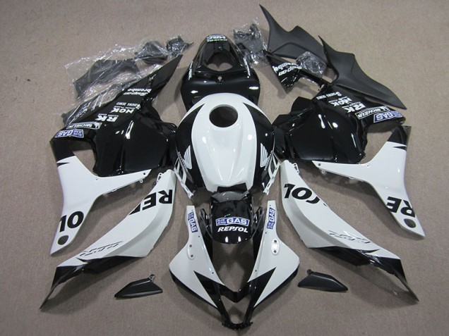 Noir Blanc Repsol Carénage Moto Honda CBR 600 RR 2009-2012 Noir Blanc Repsol Carénage Moto Honda CBR 600 RR 2009-2012