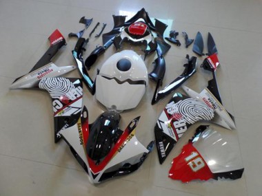 Noir Blanc Rouge Carénage Moto Yamaha R1 2007-2008