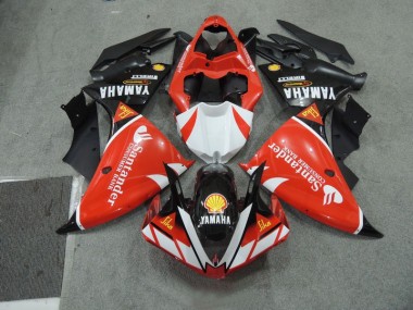 Noir Blanc Santander Rouge Carénage Moto Yamaha R1 2009-2011