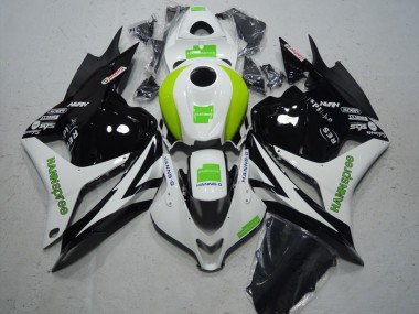 Noir Blanc Vert Hannspree Carénages Moto Honda CBR 600 RR 2009-2012