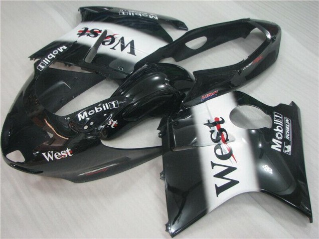 Noir Blanc West Carénage Moto Honda CBR 1100 XX 1996-2007 Noir Blanc West Carénage Moto Honda CBR 1100 XX 1996-2007