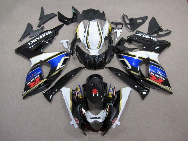 Noir Bleu Blanc Dark Dog Carénage Moto Suzuki GSXR 1000 K9 2009-2016 Noir Bleu Blanc Dark Dog Carénage Moto Suzuki GSXR 1000 K9 2009-2016