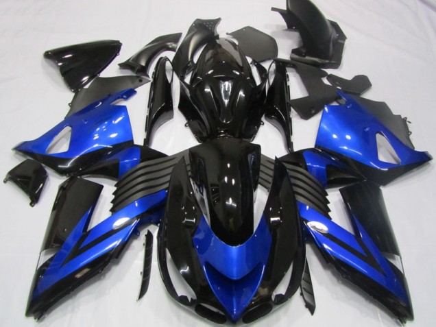Noir Bleu Carénage Moto Kawasaki ZX14R ZZR 1400 2006-2011 Noir Bleu Carénage Moto Kawasaki ZX14R ZZR 1400 2006-2011
