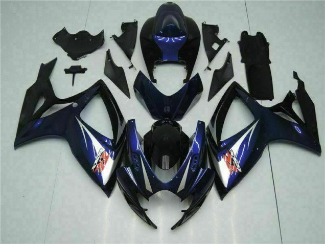 Noir Bleu Carénage Moto Suzuki GSXR 600 / 750 K6 2006-2007 Noir Bleu Carénage Moto Suzuki GSXR 600 / 750 K6 2006-2007