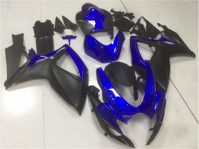 Noir Bleu Carénages Moto Suzuki GSXR 600 / 750 K6 2006-2007 Noir Bleu Carénages Moto Suzuki GSXR 600 / 750 K6 2006-2007