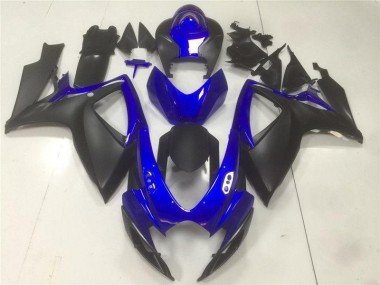 Noir Bleu Carénages Moto Suzuki GSXR 600 / 750 K6 2006-2007