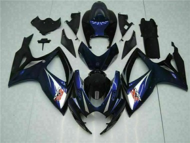 Noir Bleu Carrosserie Moto Suzuki GSXR 600 / 750 K6 2006-2007