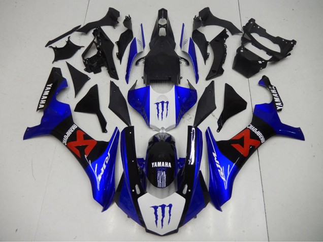 Noir Bleu Carrosserie Moto Yamaha R1 2015-2019 Noir Bleu Carrosserie Moto Yamaha R1 2015-2019