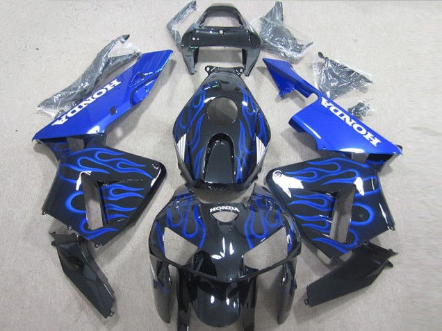 Noir Bleu Flamme Carénage Moto Honda CBR 600 RR 2005-2006 Noir Bleu Flamme Carénage Moto Honda CBR 600 RR 2005-2006