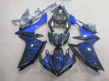 Noir Bleu Flamme Carénage Moto Yamaha R1 2007-2008