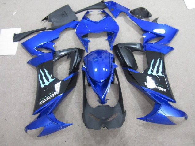 Noir Bleu Monster Carénage Moto Kawasaki ZX10R 2008-2010 Noir Bleu Monster Carénage Moto Kawasaki ZX10R 2008-2010