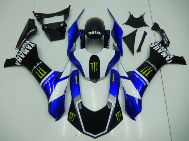 Noir Bleu Monster Carénage Moto Yamaha R1 2015-2019