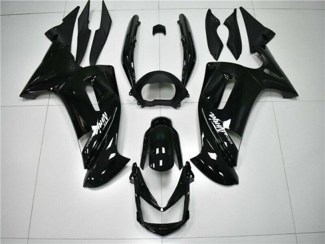 Noir Brillant Carénage Moto Kawasaki EX650 2006-2008 Noir Brillant Carénage Moto Kawasaki EX650 2006-2008