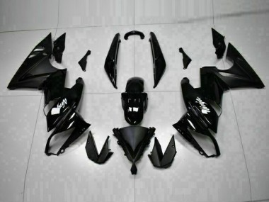 Noir Brillant Carénage Moto Kawasaki EX650 2009-2011