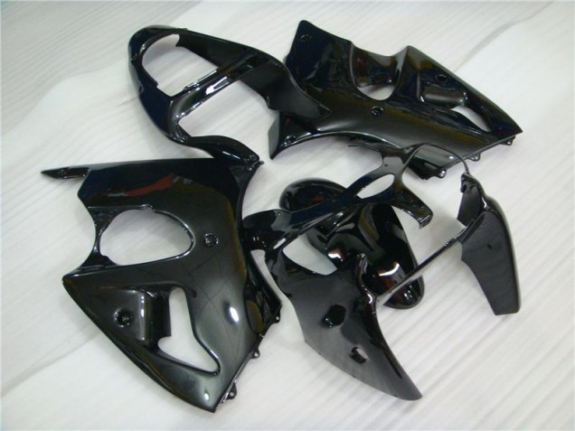 Noir Brillant Carénage Moto Kawasaki ZX6R 2000-2002