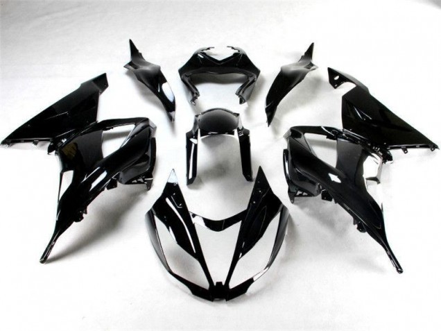 Noir Brillant Carénage Moto Kawasaki ZX6R 2013-2018 Noir Brillant Carénage Moto Kawasaki ZX6R 2013-2018