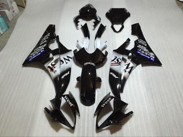 Noir Brillant Carénage Moto Yamaha R6 2006-2007 Noir Brillant Carénage Moto Yamaha R6 2006-2007