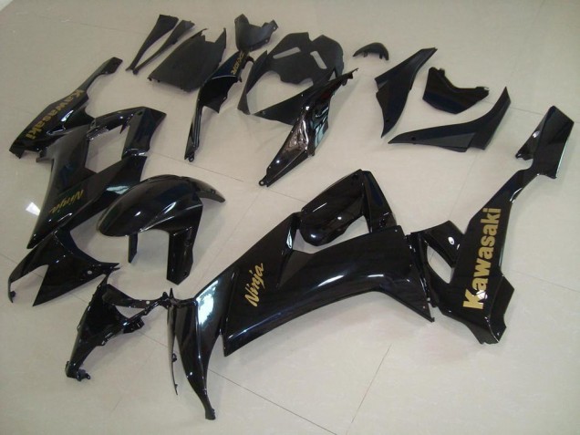Noir Brillant avec Or Décalque Carénage Moto Kawasaki ZX10R 2008-2010 Noir Brillant avec Or Décalque Carénage Moto Kawasaki ZX10R 2008-2010