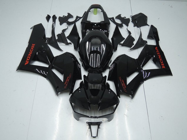 Noir Brillant avec Rouge Décalque Carénage Moto Honda CBR 600 RR 2013-2021