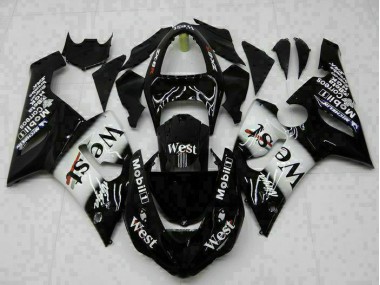 Noir Carénage Moto Kawasaki ZX6R 2005-2006