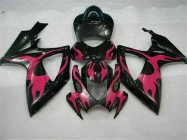 Noir Carénage Moto Suzuki GSXR 600 / 750 K6 2006-2007