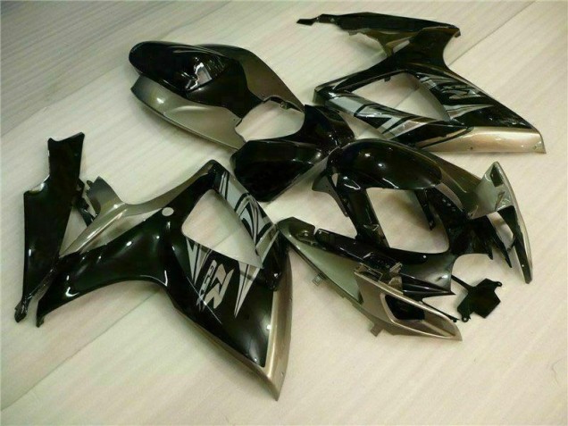 Noir Gris Carénage Moto Suzuki GSXR 600 / 750 K6 2006-2007 Noir Gris Carénage Moto Suzuki GSXR 600 / 750 K6 2006-2007