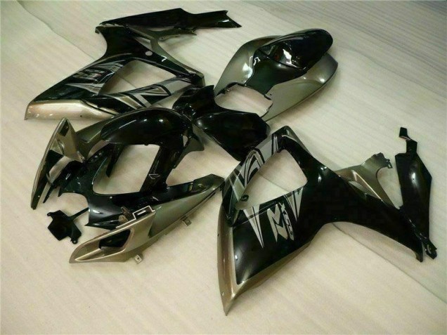 Noir Gris Carénage Moto Suzuki GSXR 600 / 750 K6 2006-2007 Noir Gris Carénage Moto Suzuki GSXR 600 / 750 K6 2006-2007
