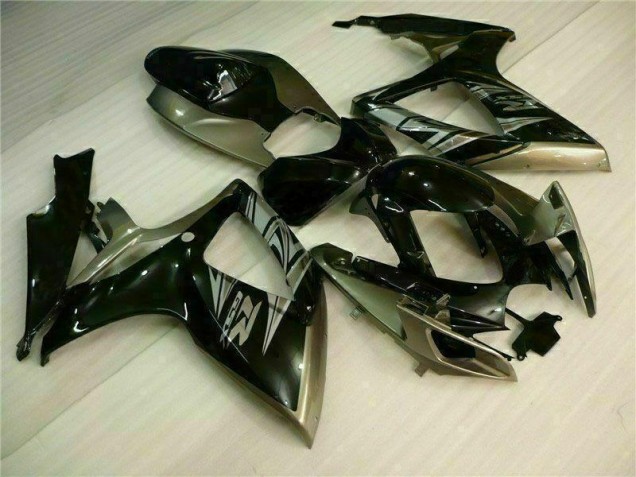 Noir Gris Carénages Moto Suzuki GSXR 600 / 750 K6 2006-2007
