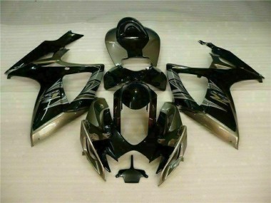 Noir Gris Carénages Moto Suzuki GSXR 600 / 750 K6 2006-2007