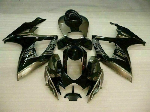 Noir Gris Carénages Moto Suzuki GSXR 600 / 750 K6 2006-2007