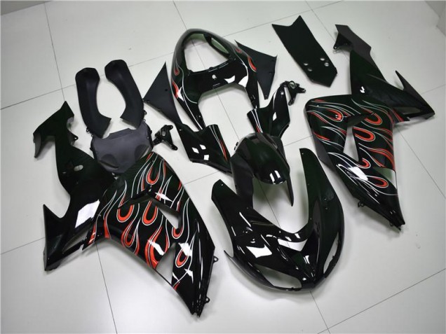 Noir Gris Rouge Carénage Moto Kawasaki ZX10R 2006-2007 Noir Gris Rouge Carénage Moto Kawasaki ZX10R 2006-2007