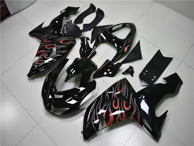 Noir Gris Rouge Carénage Moto Kawasaki ZX10R 2006-2007 Noir Gris Rouge Carénage Moto Kawasaki ZX10R 2006-2007
