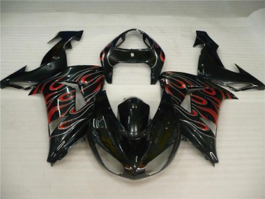 Noir Gris Rouge Carénage Moto Kawasaki ZX10R 2006-2007