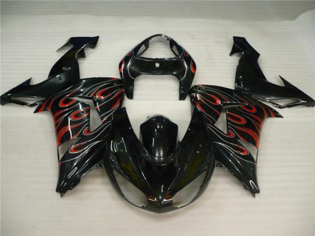 Noir Gris Rouge Carénage Moto Kawasaki ZX10R 2006-2007 Noir Gris Rouge Carénage Moto Kawasaki ZX10R 2006-2007