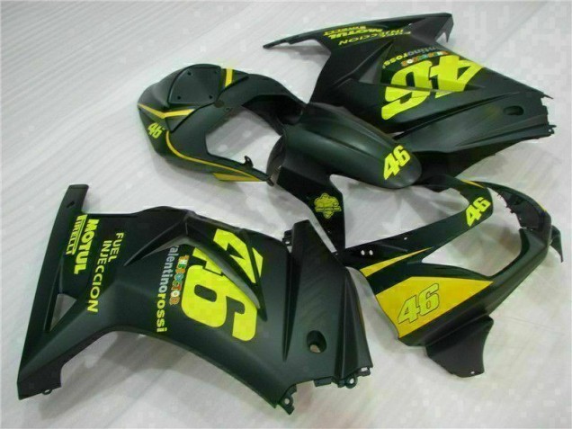 Noir Jaune 46 Carénage Moto Kawasaki EX250 2008-2012 Noir Jaune 46 Carénage Moto Kawasaki EX250 2008-2012